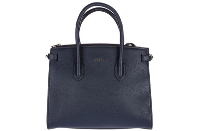 Shop Furla Women's Leather Handbag Shopping Bag Purse In Blue