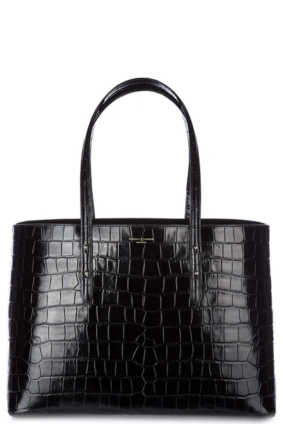 Shop Aspinal Of London Women's Leather Shoulder Bag Regent Tote In Black