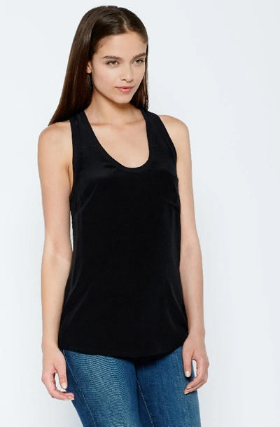 Shop Joie Alicia Silk Top In Caviar