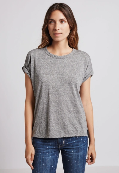 Shop Current Elliott The Rolled Crew T-shirt In Heather Grey