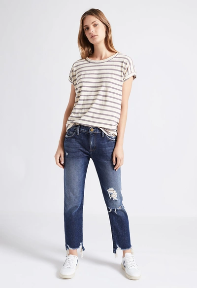 Shop Current Elliott The Cropped Straight Jean In Furtherdesw-hackdhem