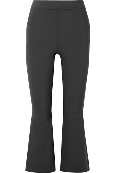 Shop Opening Ceremony William Cropped Stretch-cady Flared Pants In Black