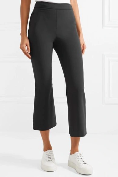 Shop Opening Ceremony William Cropped Stretch-cady Flared Pants In Black