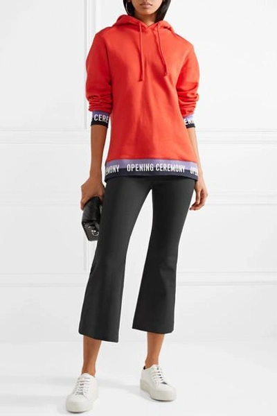 Shop Opening Ceremony William Cropped Stretch-cady Flared Pants In Black