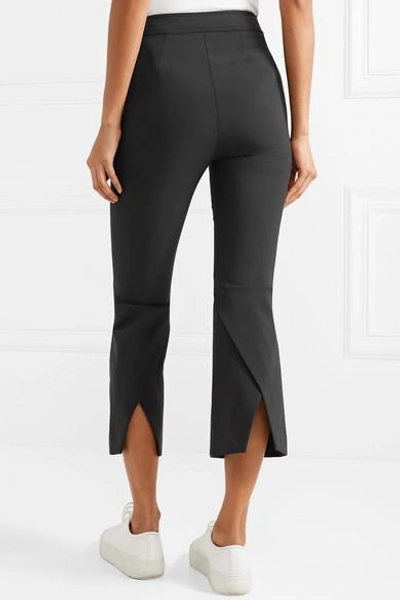 Shop Opening Ceremony William Cropped Stretch-cady Flared Pants In Black