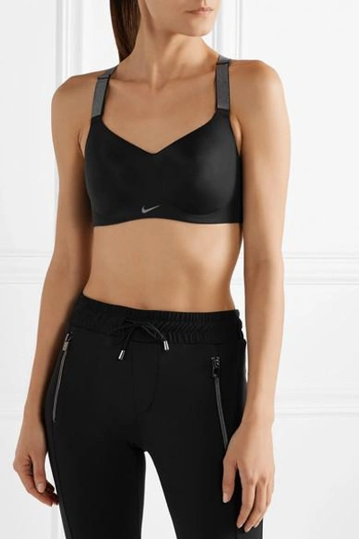 Shop Nike Studio Dri-fit Stretch Sports Bra In Black