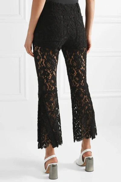 Shop Proenza Schouler Corded Lace Flared Pants In Black