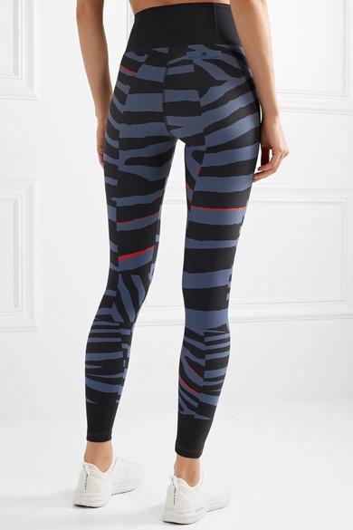 Adidas By Stella Mccartney Train Miracle Zebra-print Climalite Stretch  Leggings In Night Grey | ModeSens
