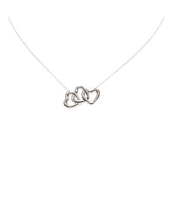 Triple Heart Necklace In Silver | ModeSens