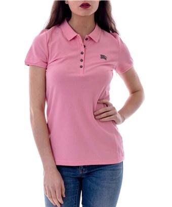 Burberry Women's Pink Cotton Polo Shirt 