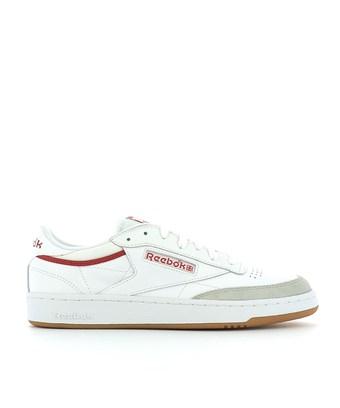 reebok red leather sneakers