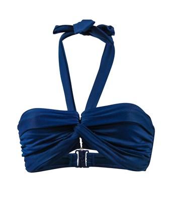 navy blue bandeau swimsuit