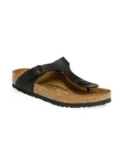 Shop Birkenstock Gizeh T-strap Sandals In Black