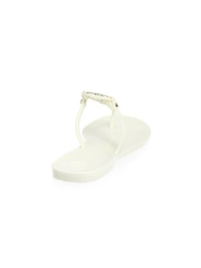 Shop Tory Burch Women's Mini Miller Jelly Thong Sandals In Ivory