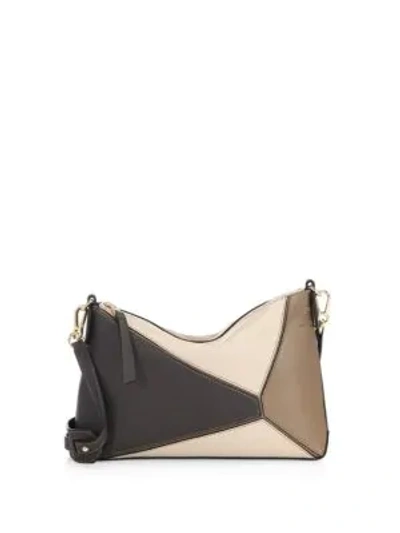 Shop Loewe Small Puzzle Crossbody Bag In Dark Taupe