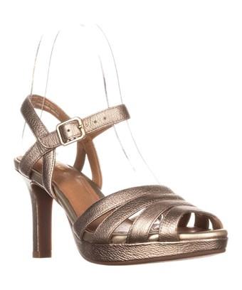 Clarks Mayra Poppy Gold Metallic Sandals, Gold Metallic | ModeSens