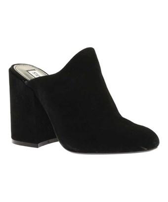 steve madden black suede mules