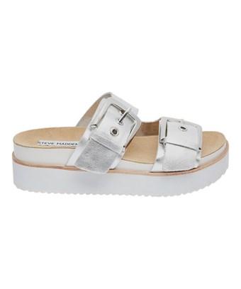 steve madden silver slides
