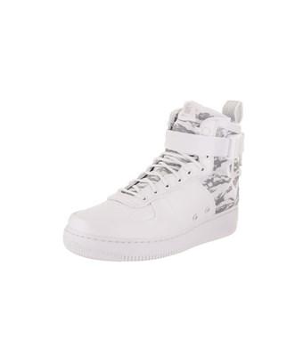 Nike Men's Sf Af1 Mid Prm Basketball Shoe In White/white White | ModeSens