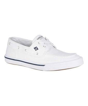 mens white sperrys