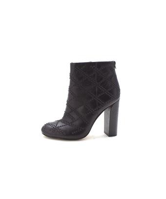 calvin klein black leather booties