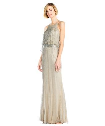 adrianna papell fringe dress
