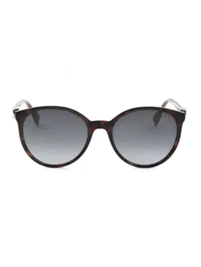 Shop Fendi 56mm Round Sunglasses In Black