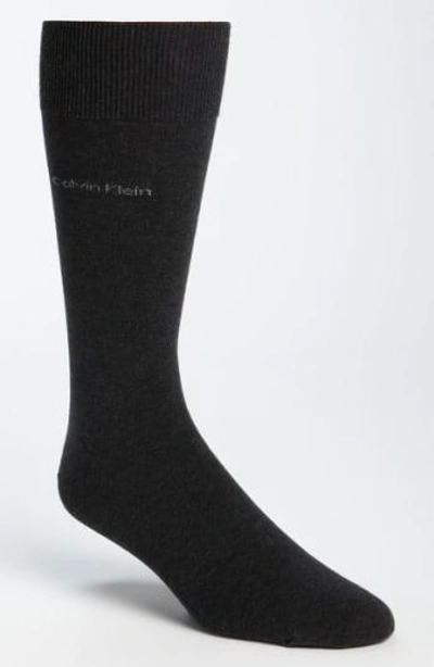 Shop Calvin Klein 'giza' Socks In Graphite Heather