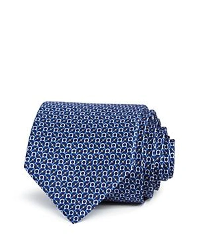 Shop Ferragamo Dash Gancini Classic Tie In Navy