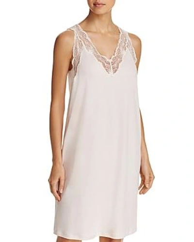 Shop Hanro Valencia Tank Gown In Crystal Pink