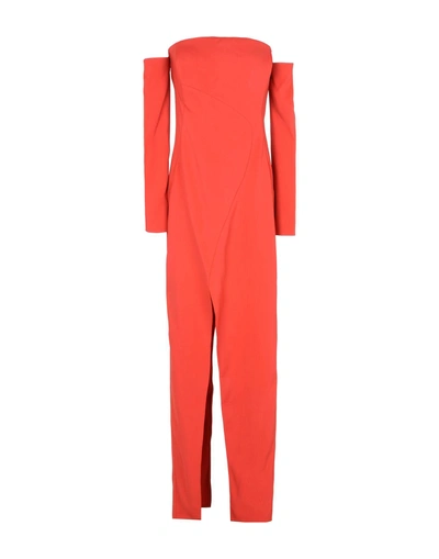 Shop Mugler Woman Maxi Dress Red Size 8 Viscose, Elastane
