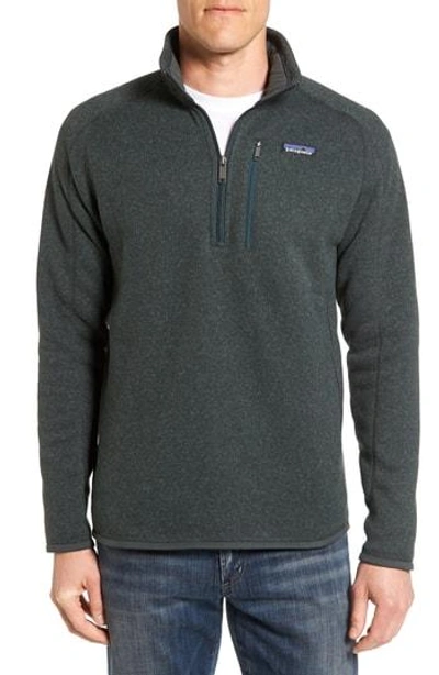 Shop Patagonia 'better Sweater' Quarter Zip Pullover In Can Carbon