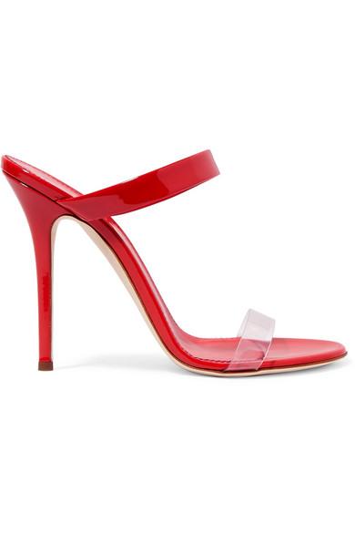 Giuseppe Zanotti Ali Patent-leather And Perspex Sandals In Red | ModeSens