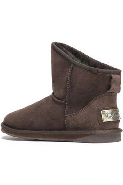 Shop Australia Luxe Collective Cosy X Shearling Ankle Boots In Dark Brown