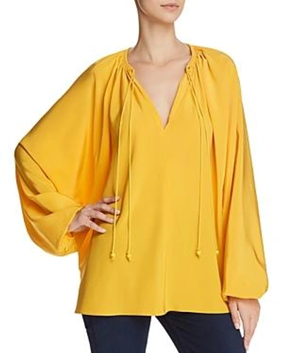 Shop Elizabeth And James Chance Silk Top In Saffron