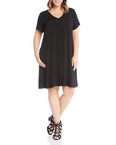Shop Karen Kane Plus Quinn V-neck Pocket Dress In Black