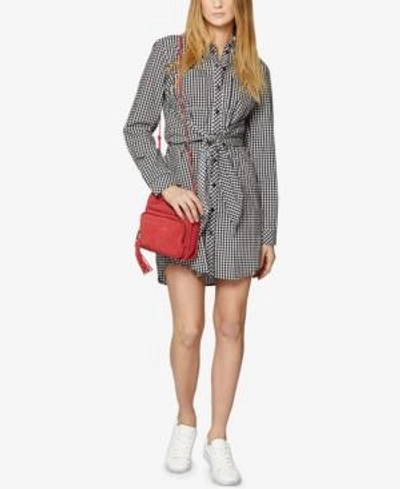 Shop Sanctuary Tali Belted Cotton Shirtdress In Bistro Check
