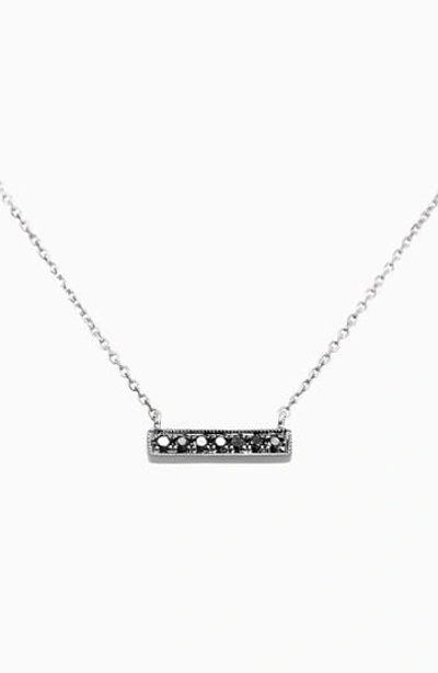 Shop Dana Rebecca Designs 'sylvie Rose' Diamond Bar Pendant Necklace In Black Diamond/ White Gold