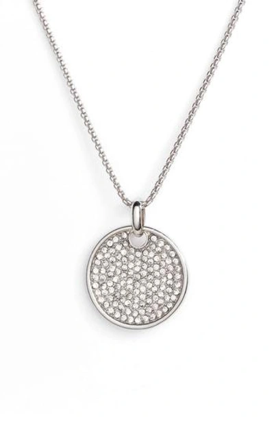 Shop Vince Camuto Pave Pendant Necklace In Silver/ Crystal