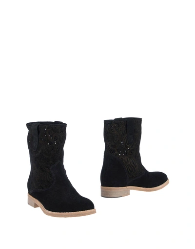 Shop Peter Flowers Ankle Boot In Black