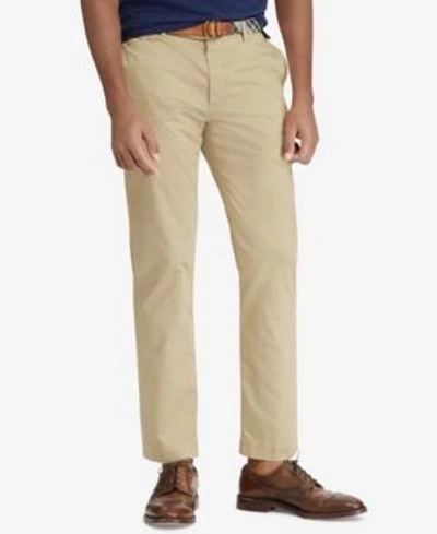 Shop Polo Ralph Lauren Men's Stretch Straight Fit Chino Pants In Dark Beige