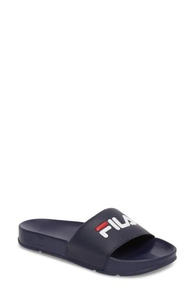Shop Fila Drifter Slide Sandal In Navy/ Red/ White