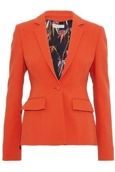 Shop Emilio Pucci Woman Wool-blend Crepe Blazer Orange