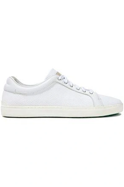 Shop Rag & Bone Woman Leather-trimmed Mesh Sneakers White