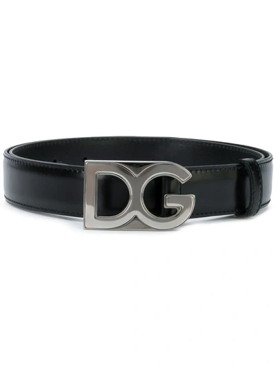 Shop Dolce & Gabbana Designer Logo Belt - Black