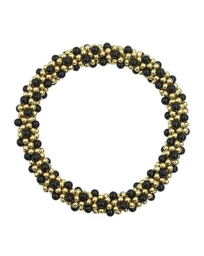 Shop Meredith Frederick 14k Gold And Black Onyx Bead Bracelet
