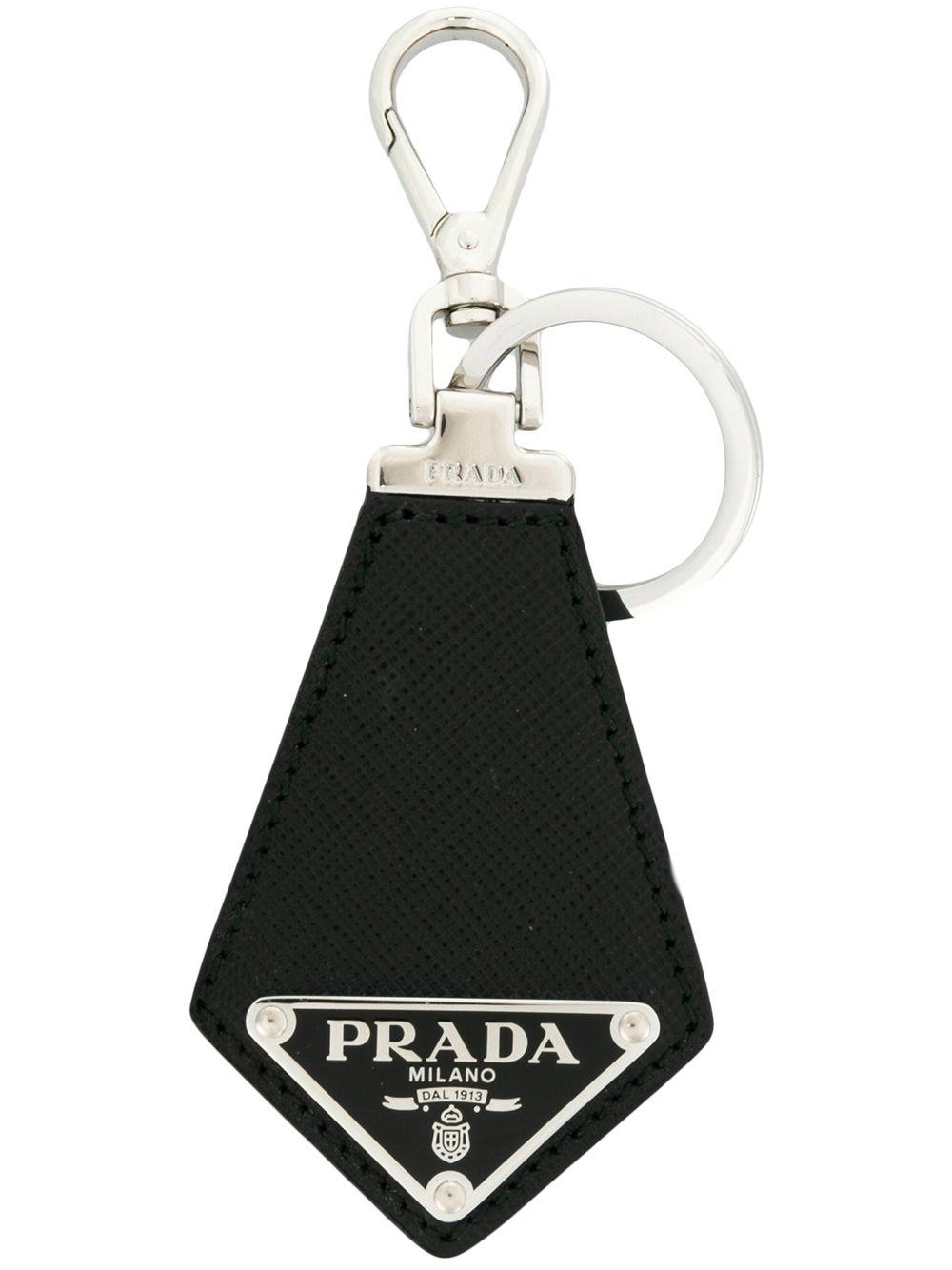 Prada Logo Saffiano Leather Key Chain 