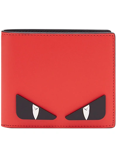 Shop Fendi Bag Bugs-appliqué Wallet - Red