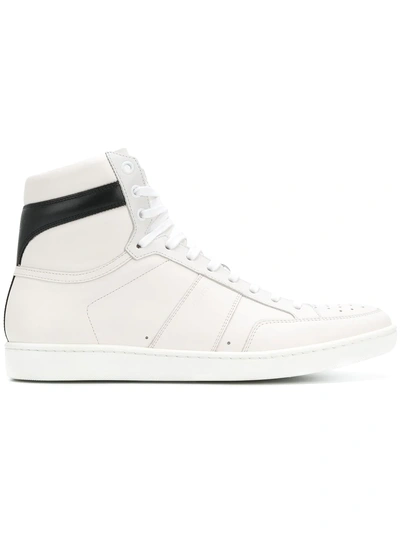 Shop Saint Laurent Signature Court Classic Sl/10h Hi-top Sneakers - White