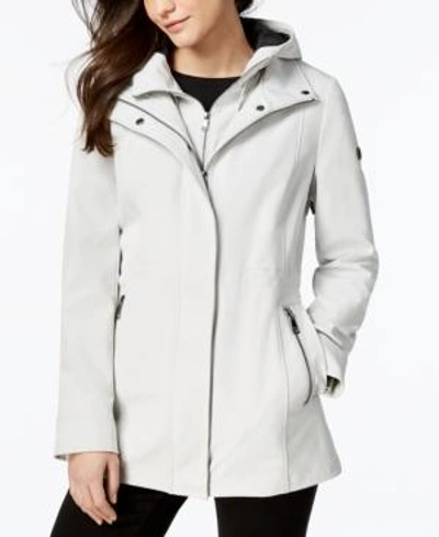 Shop Calvin Klein Layered Softshell Coat In Cement